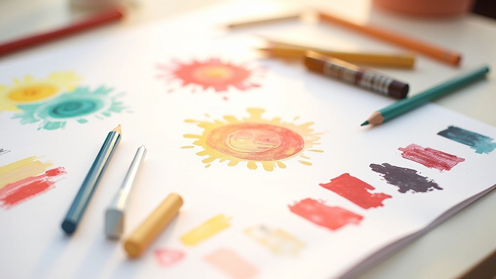 Paleta de cores e sketches mostrando como a cor comunica emoção em animação